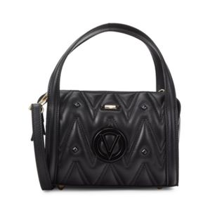 Valentino by Mario Valentino, Molly Quilted Leather Satchel , OS, black